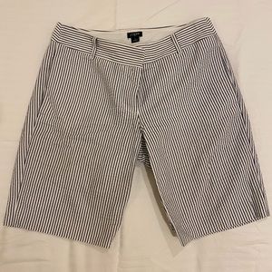 J. Crew City Fit 10” Seersucker Bermuda Shorts